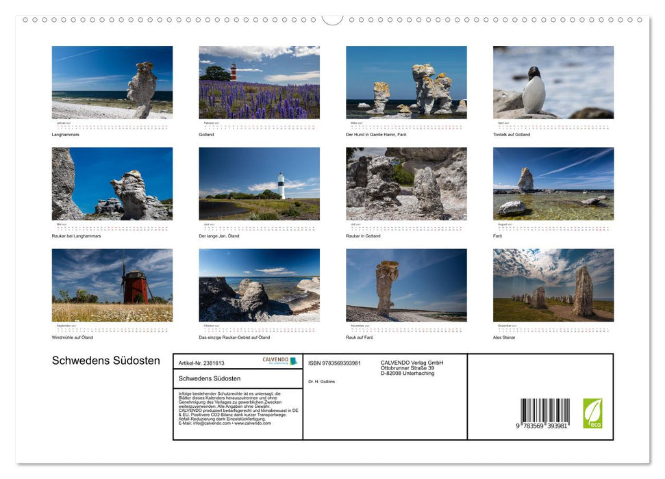 Schwedens Südosten (CALVENDO Premium Wandkalender 2027)