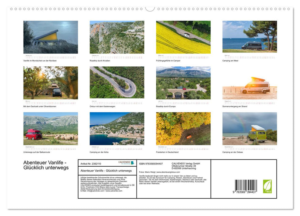 Abenteuer Vanlife - Glücklich unterwegs (CALVENDO Premium Wandkalender 2027)