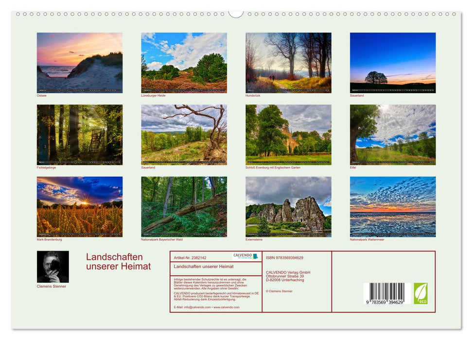Landschaften unserer Heimat (CALVENDO Premium Wandkalender 2027)