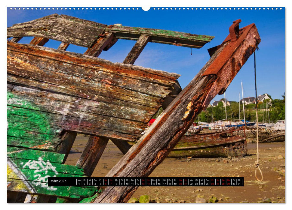 Schiffsfriedhöfe in der Bretagne (CALVENDO Wandkalender 2027)