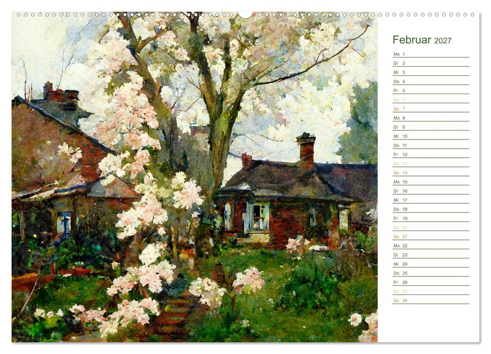 Malerische Gärten - Im Stile des Impressionismus (CALVENDO Wandkalender 2027)