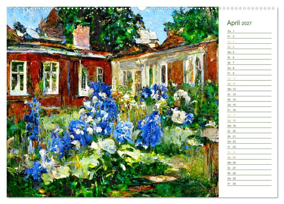 Malerische Gärten - Im Stile des Impressionismus (CALVENDO Wandkalender 2027)