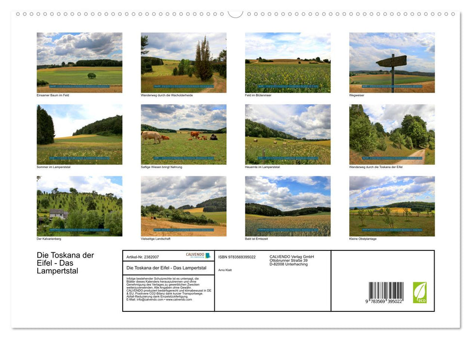 Die Toskana der Eifel - Das Lampertstal (CALVENDO Premium Wandkalender 2027)