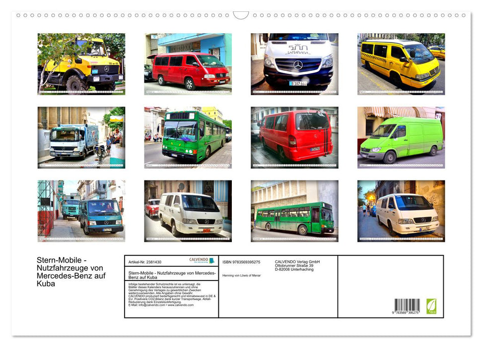Stern-Mobile - Nutzfahrzeuge von Mercedes-Benz auf Kuba (CALVENDO Wandkalender 2027)