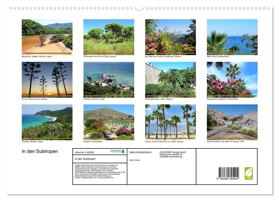 In den Subtropen (CALVENDO Premium Wandkalender 2027)