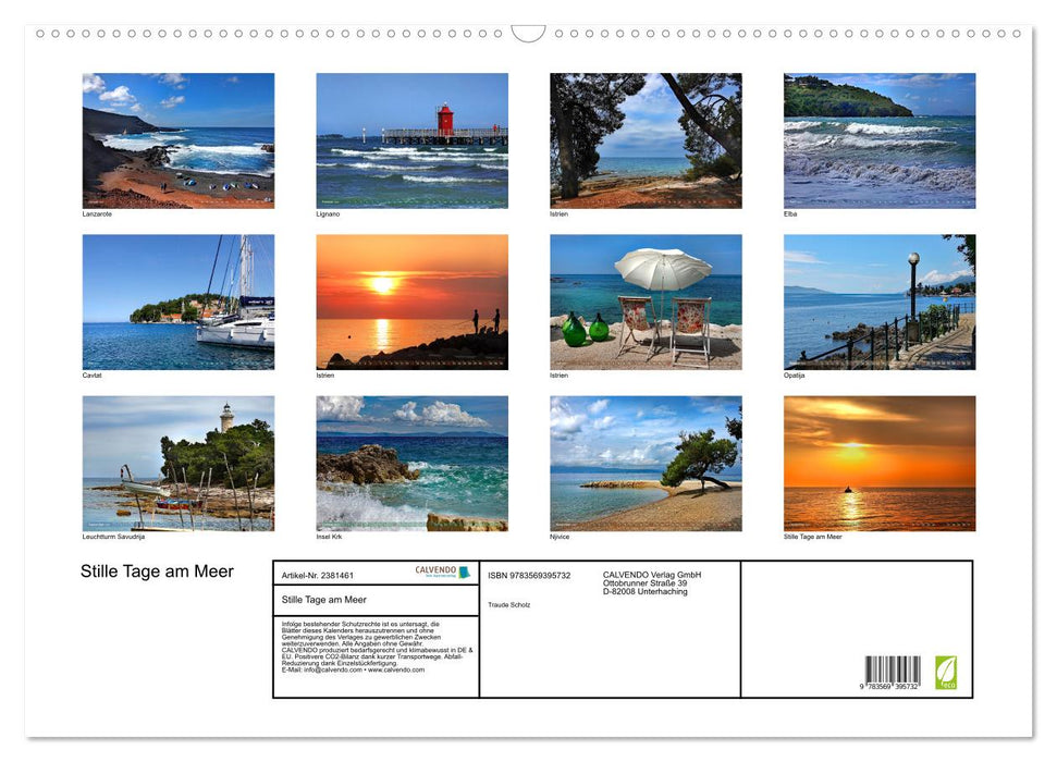 Stille Tage am Meer (CALVENDO Wandkalender 2027)