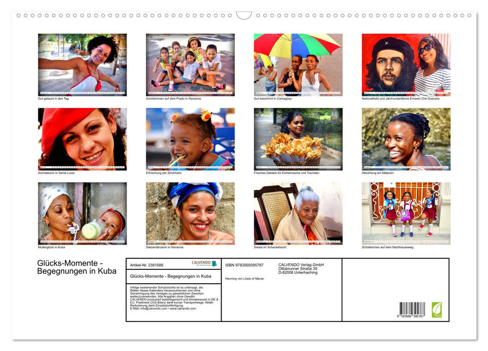 Glücks-Momente - Begegnungen in Kuba (CALVENDO Wandkalender 2027)