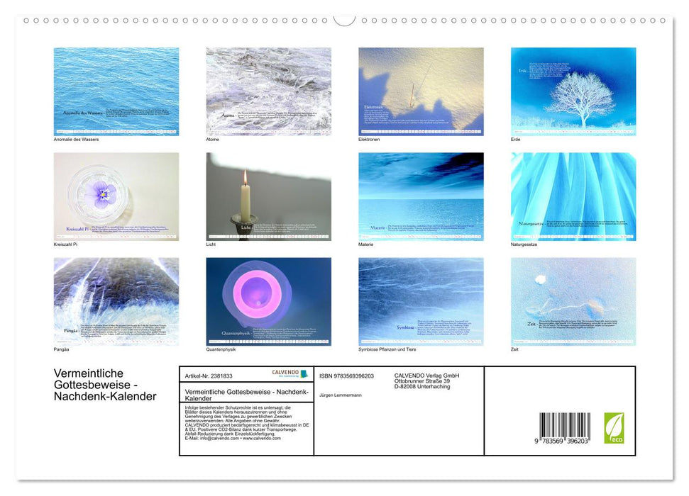 Vermeintliche Gottesbeweise - Nachdenk-Kalender (CALVENDO Premium Wandkalender 2027)
