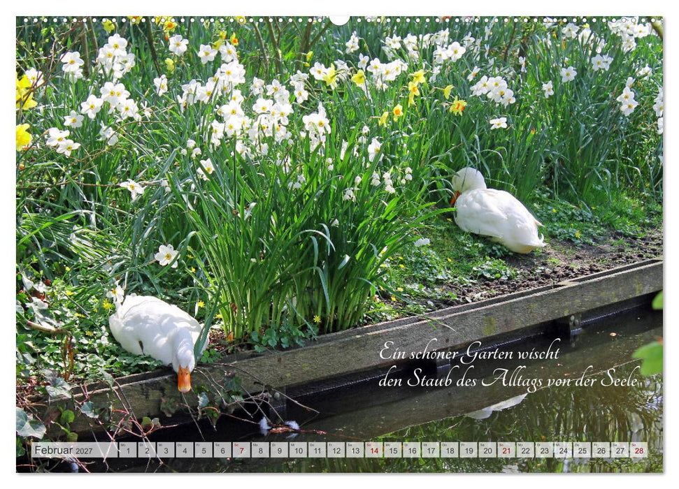 Lieblingsgärten mit poetischen Sinnsprüchen (CALVENDO Premium Wandkalender 2027)
