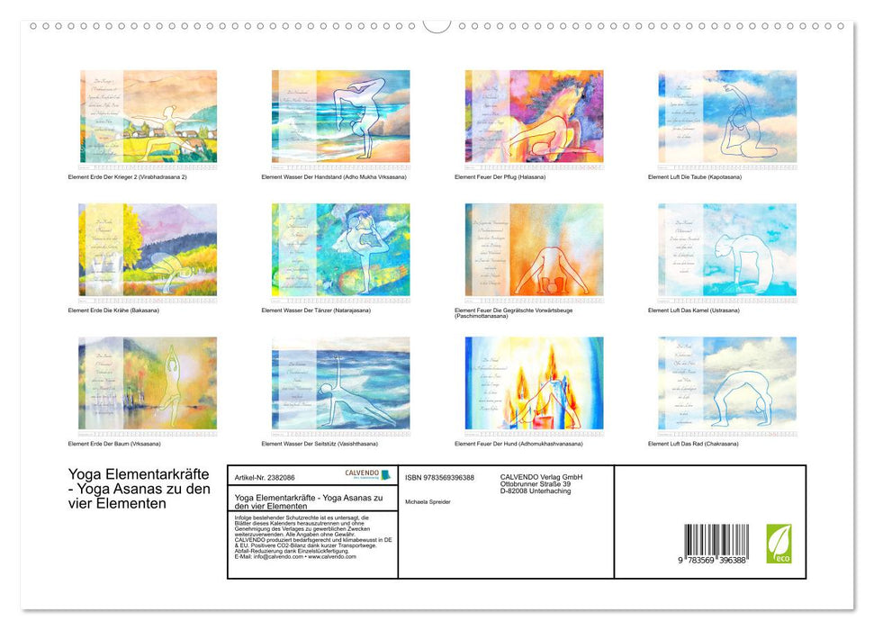Yoga Elementarkräfte - Yoga Asanas zu den vier Elementen (CALVENDO Premium Wandkalender 2027)