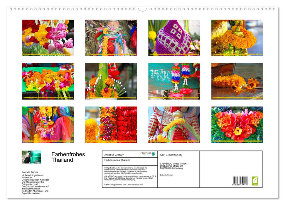 Farbenfrohes Thailand (CALVENDO Wandkalender 2027)
