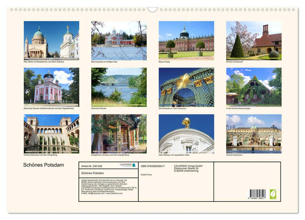 Schönes Potsdam (CALVENDO Wandkalender 2027)