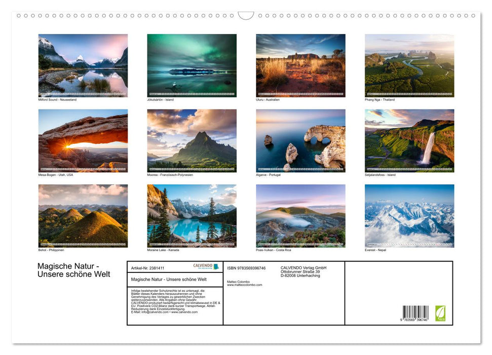 Magische Natur - Unsere schöne Welt (CALVENDO Wandkalender 2027)