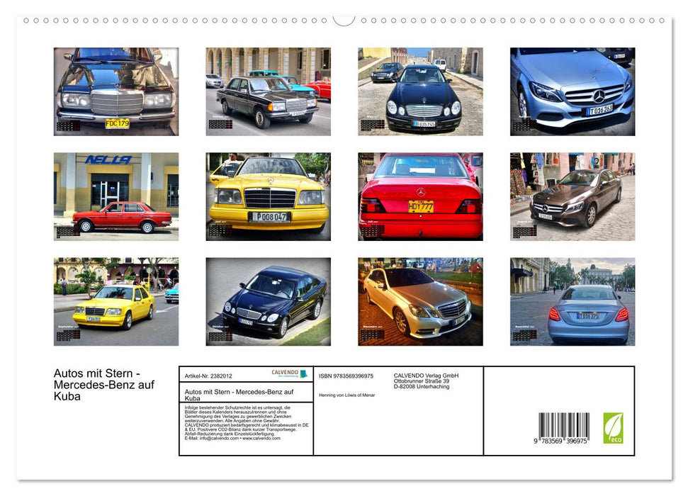 Autos mit Stern - Mercedes-Benz auf Kuba (CALVENDO Premium Wandkalender 2027)