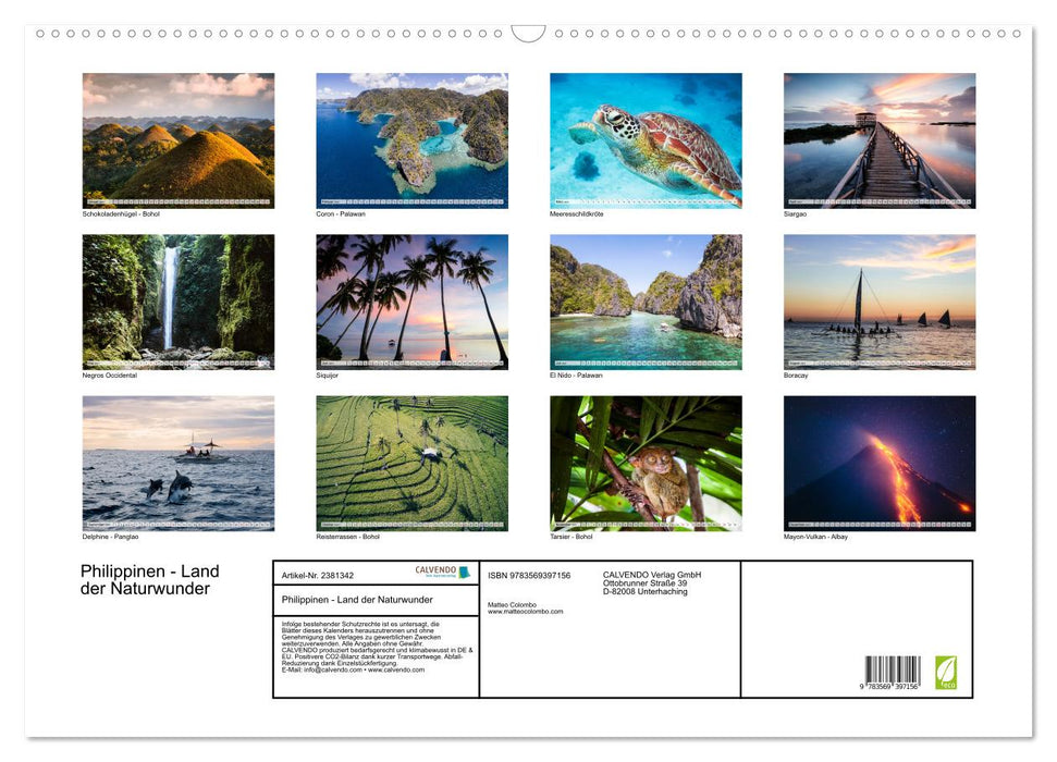 Philippinen - Land der Naturwunder (CALVENDO Wandkalender 2027)