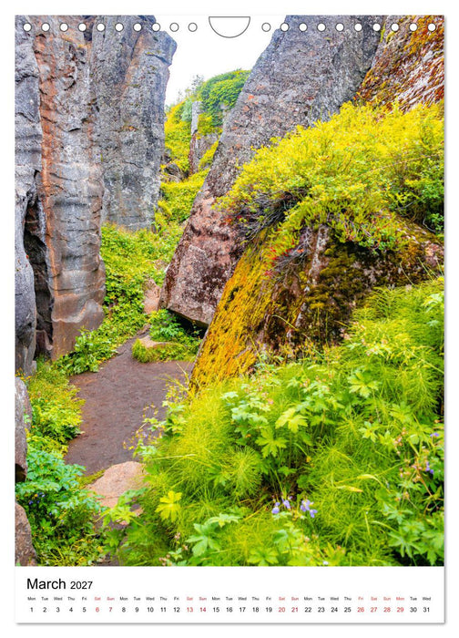 ICELAND, Most Scenic Earth Landscapes, Nature Wonders (CALVENDO Monthly Calendar 2027)