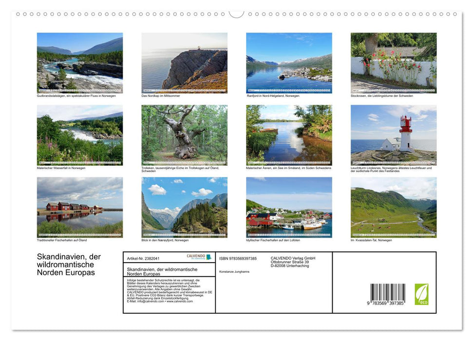 Skandinavien, der wildromantische Norden Europas (CALVENDO Premium Wandkalender 2027)