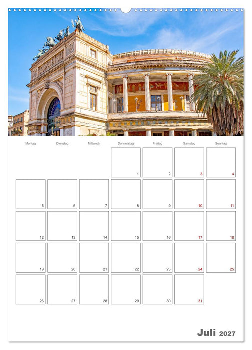 Palermo - Reiseziel auf Sizilien (CALVENDO Premium Wandkalender 2027)
