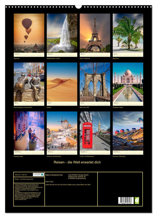 Reisen - die Welt erwartet dich (CALVENDO Wandkalender 2027)