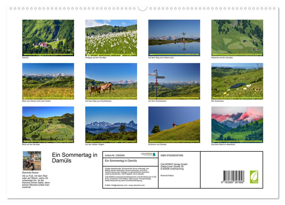 Ein Sommertag in Damüls (CALVENDO Premium Wandkalender 2027)