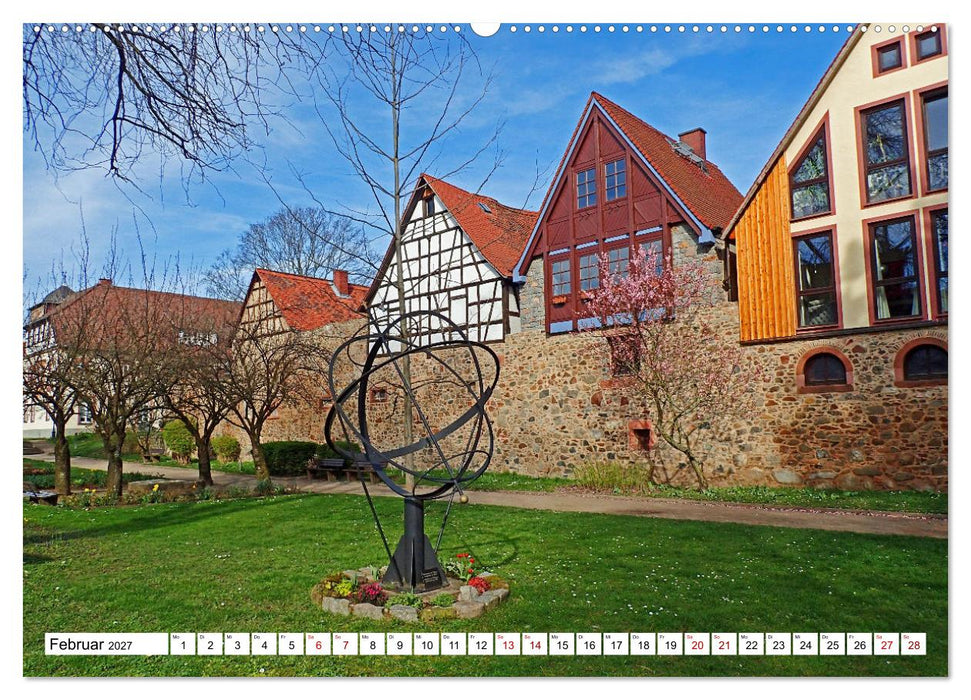 Liebliche Bergstraße - Burgen, Wein und Fachwerk (CALVENDO Premium Wandkalender 2027)