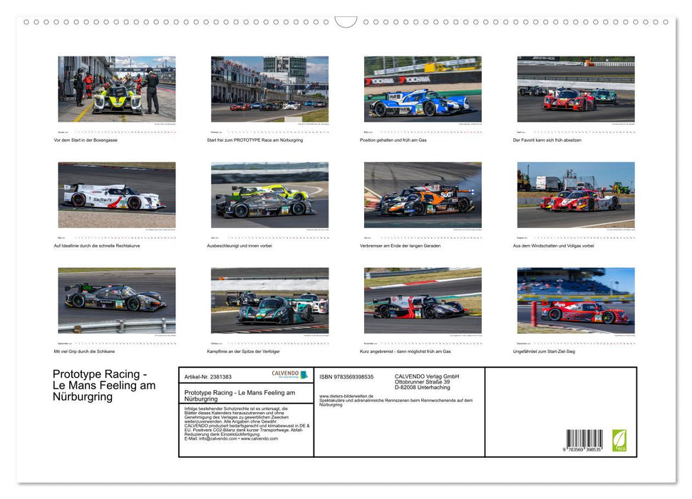 Prototype Racing - Le Mans Feeling am Nürburgring (CALVENDO Wandkalender 2027)
