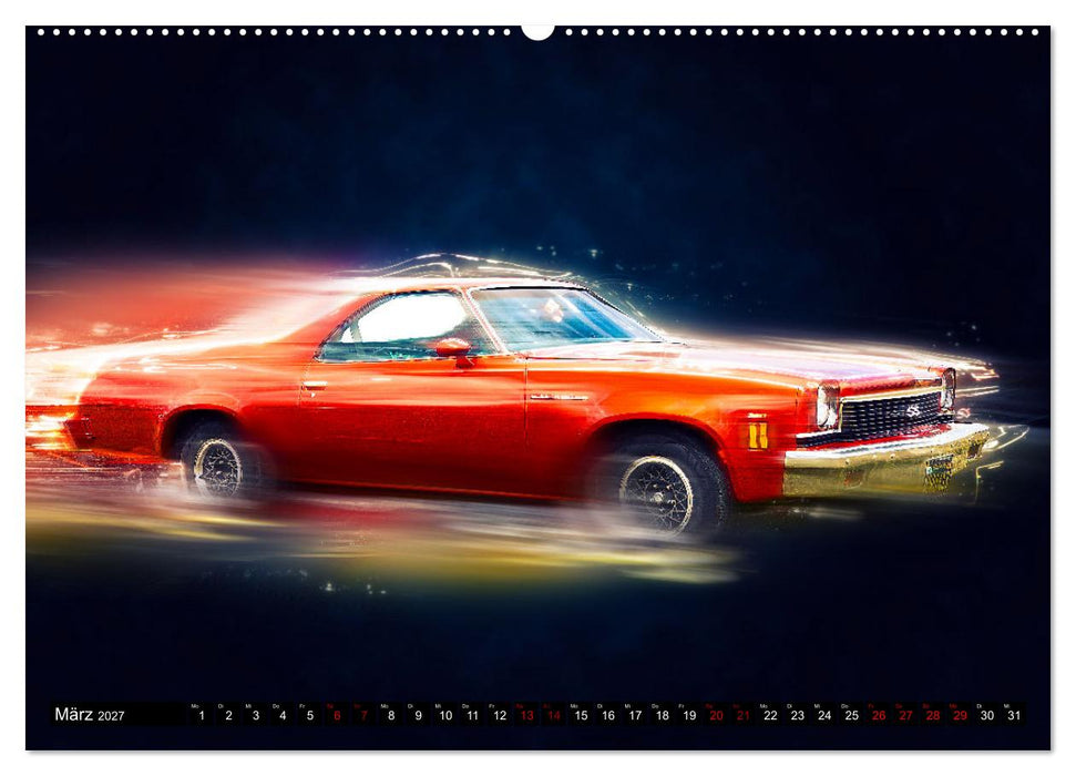 US Muscle Cars Legendäre Amerikanische Traumwagen (CALVENDO Wandkalender 2027)