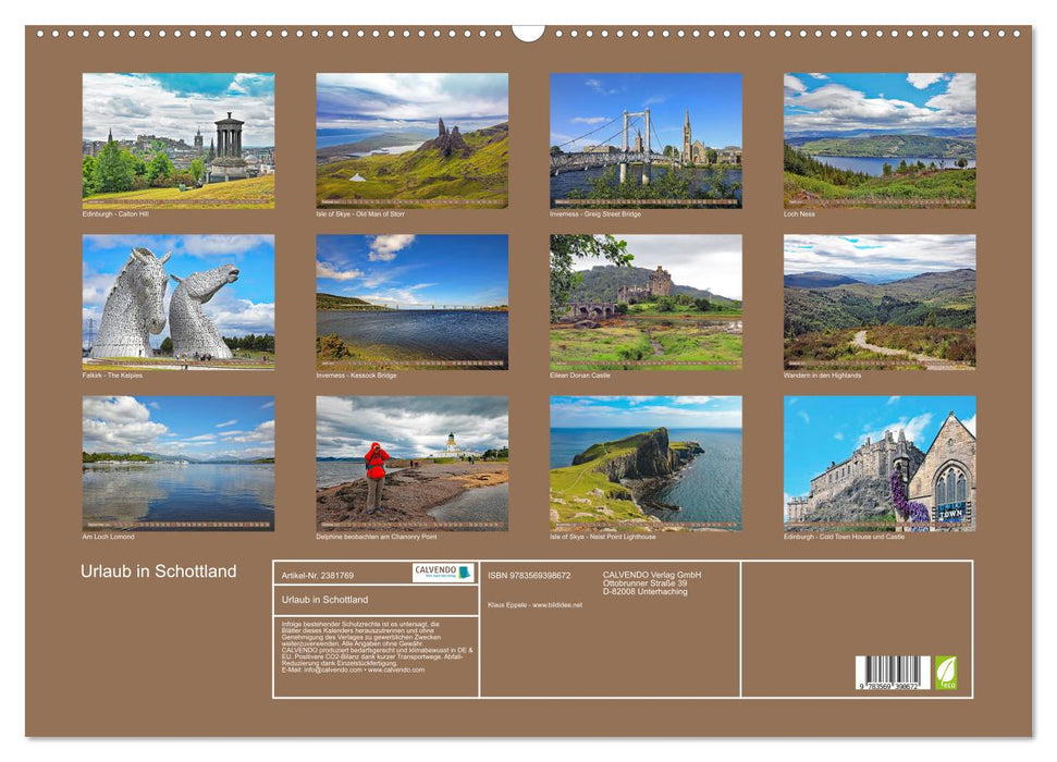 Urlaub in Schottland (CALVENDO Wandkalender 2027)