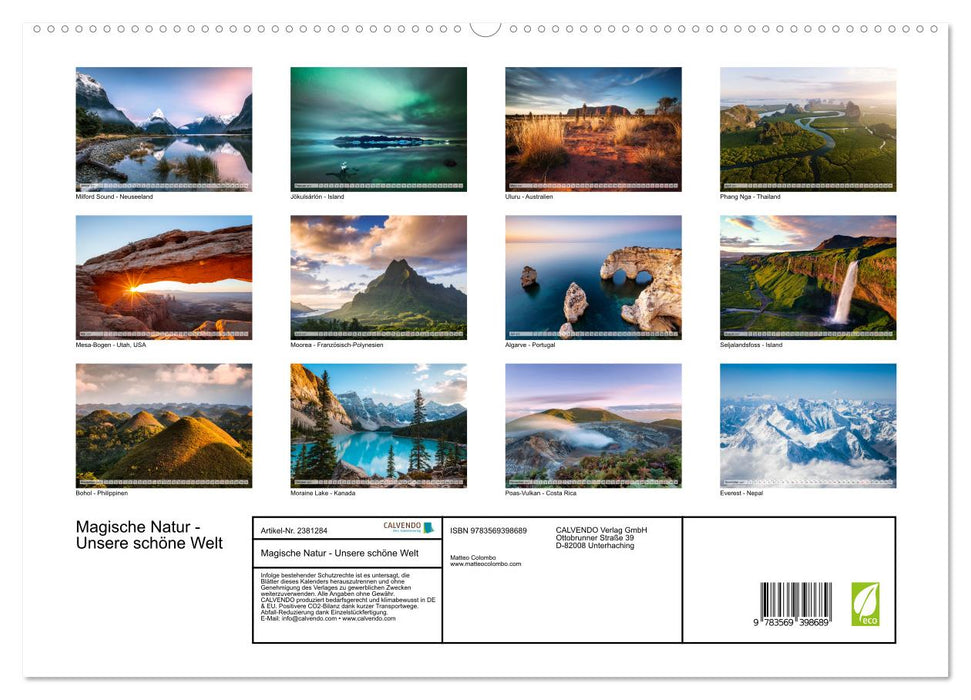 Magische Natur - Unsere schöne Welt (CALVENDO Premium Wandkalender 2027)