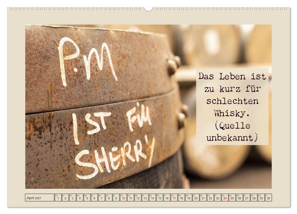 Weise Whisky-Worte (CALVENDO Premium Wandkalender 2027)