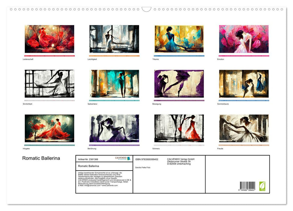 Romatic Ballerina (CALVENDO Wandkalender 2027)