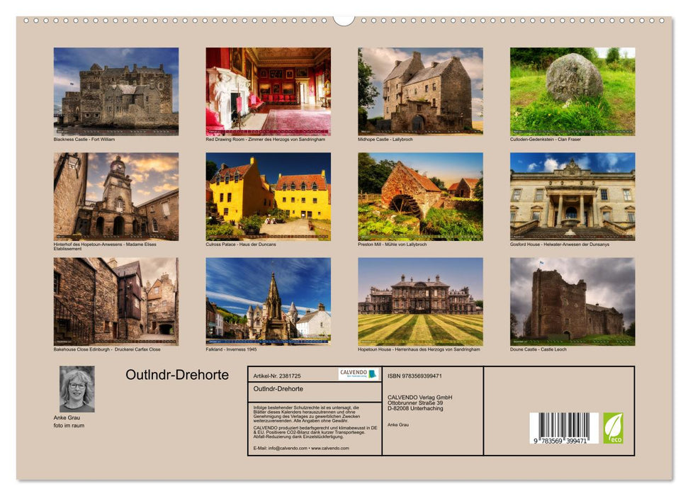 Outlndr-Drehorte (CALVENDO Premium Wandkalender 2027)