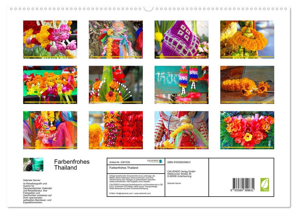 Farbenfrohes Thailand (CALVENDO Premium Wandkalender 2027)