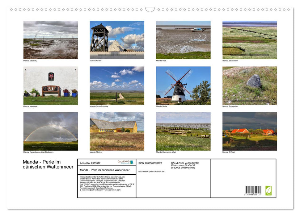 Mandø - Perle im dänischen Wattenmeer (CALVENDO Wandkalender 2027)