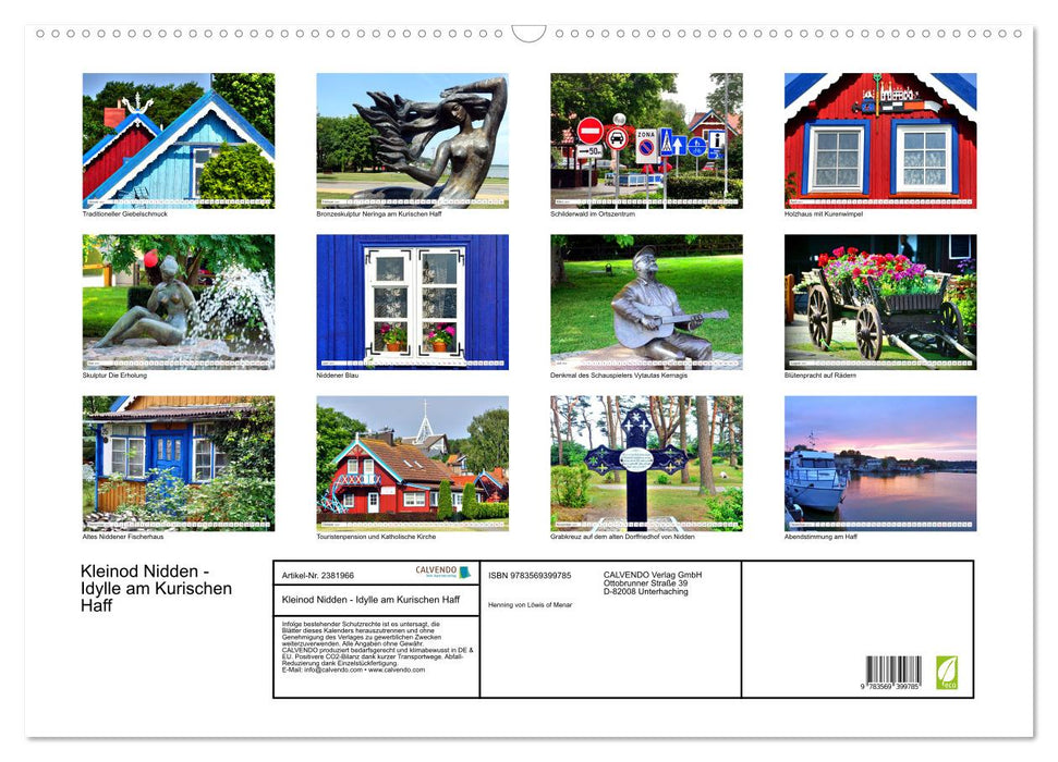 Kleinod Nidden - Idylle am Kurischen Haff (CALVENDO Wandkalender 2027)