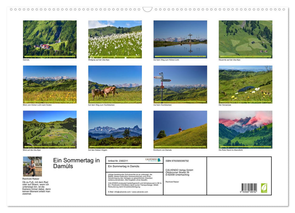 Ein Sommertag in Damüls (CALVENDO Wandkalender 2027)