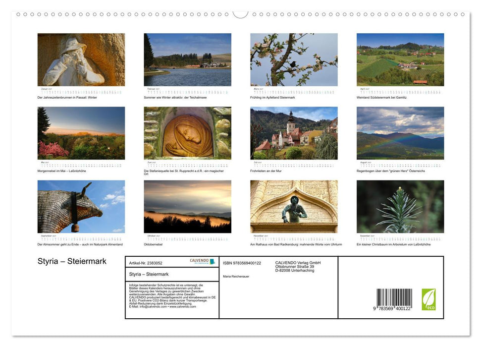 Styria – Steiermark (CALVENDO Premium Wandkalender 2027)