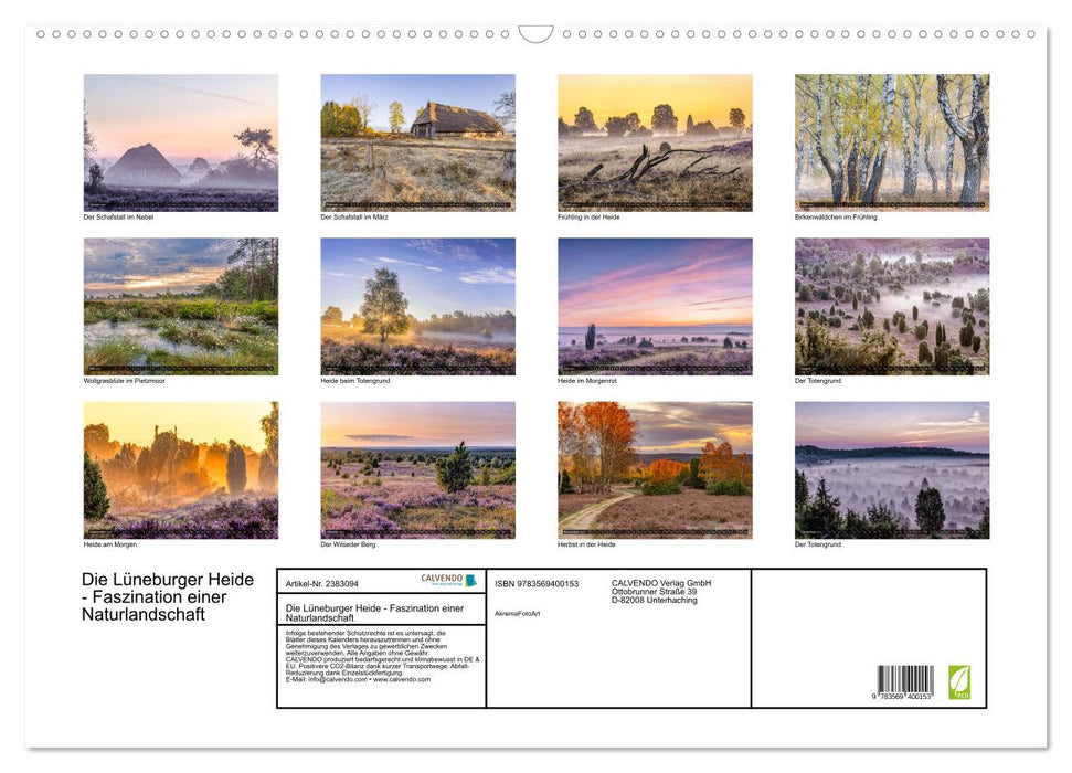 Die Lüneburger Heide - Faszination einer Naturlandschaft (CALVENDO Wandkalender 2027)