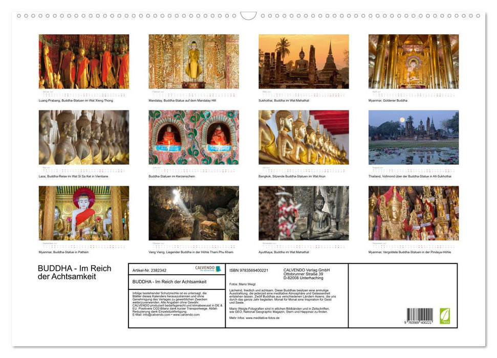 BUDDHA - Im Reich der Achtsamkeit (CALVENDO Wandkalender 2027)