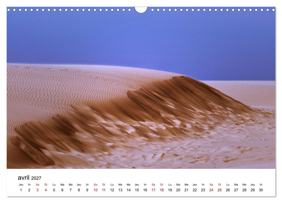 Dunes et mer - Une expérience nature (CALVENDO Calendrier mensuel 2027)