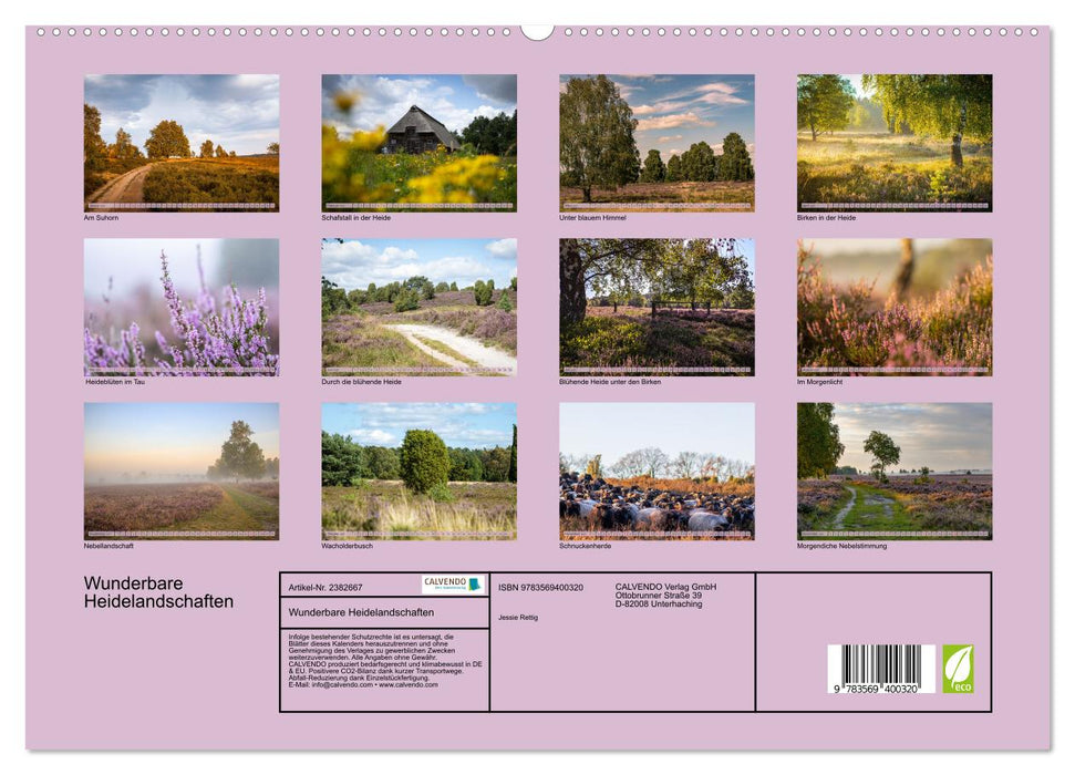 Wunderbare Heidelandschaften (CALVENDO Premium Wandkalender 2027)