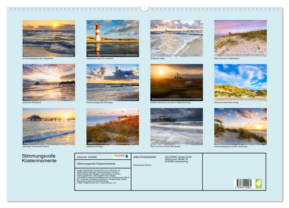 Stimmungsvolle Küstenmomente (CALVENDO Wandkalender 2027)
