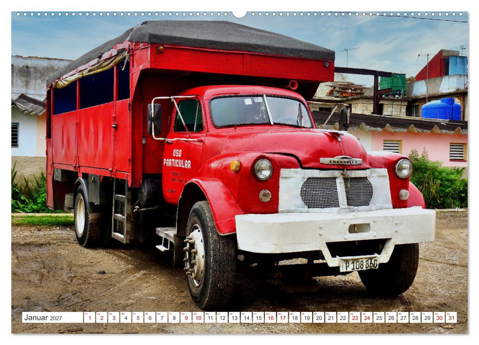 CHEVY POWER - Amerikanische Pickup Trucks in Kuba (CALVENDO Premium Wandkalender 2027)