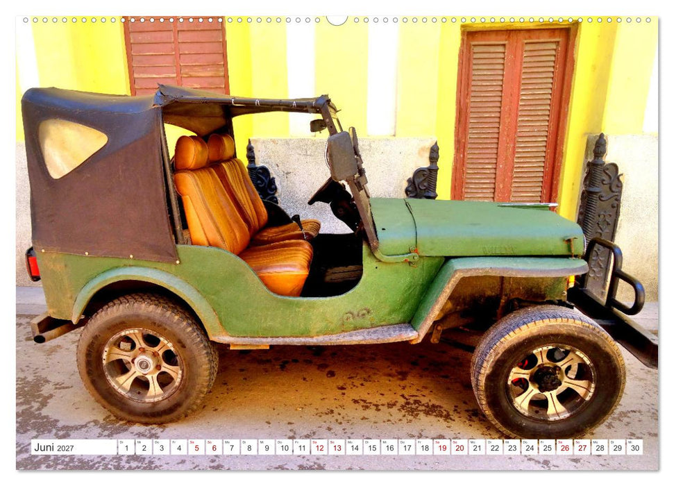 Willys Jeep - Eine amerikanische Legende auf Kuba (CALVENDO Wandkalender 2027)