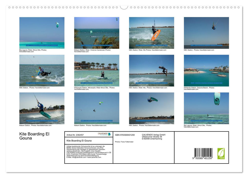 Kite Boarding El Gouna (CALVENDO Premium Wandkalender 2027)