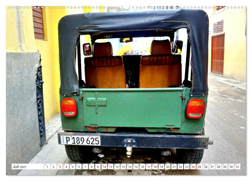 Willys Jeep - Eine amerikanische Legende auf Kuba (CALVENDO Premium Wandkalender 2027)