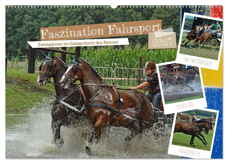 Faszination Fahrsport - Zweispänner im Galopp durch den Parcour (CALVENDO Wandkalender 2027)