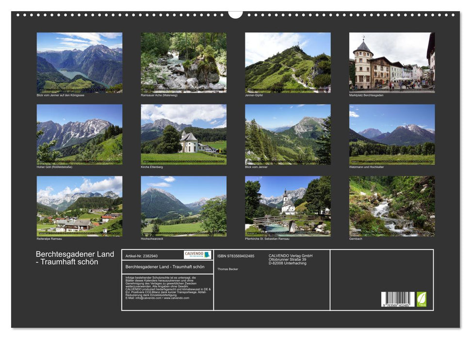 Berchtesgadener Land - Traumhaft schön (CALVENDO Wandkalender 2027)