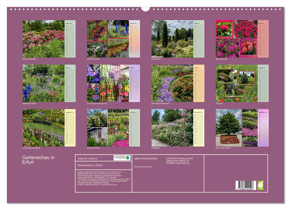Gartenschau in Erfurt (CALVENDO Wandkalender 2027)
