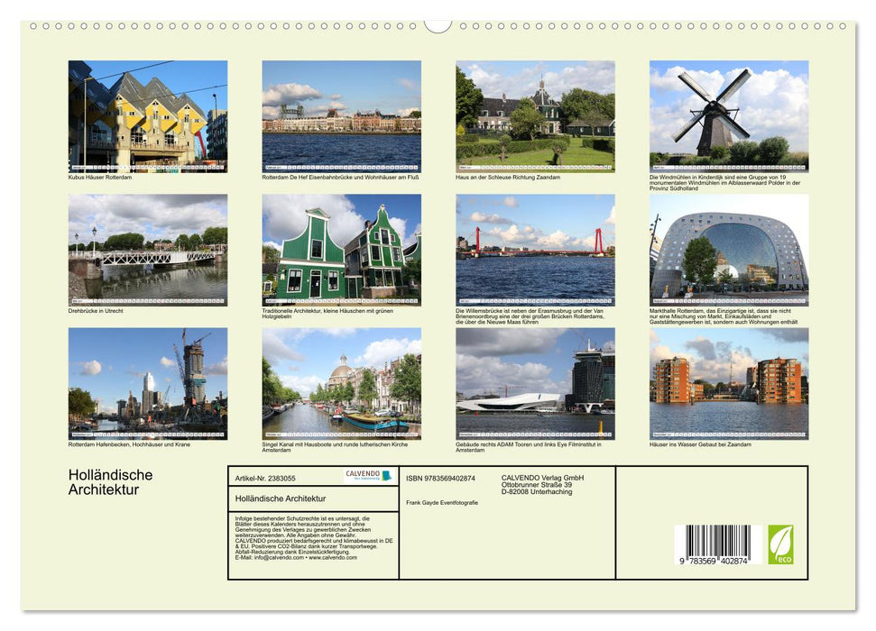 Holländische Architektur (CALVENDO Premium Wandkalender 2027)